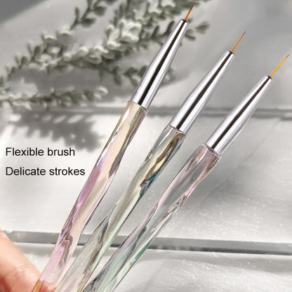 Aurora Ice Transparent Nail Drawing Pen Light Therapy Paint Pen Flat Phototherapy Pen - Nail Art Equipment by PMC Jewellery | Online Shopping South Africa | PMC Jewellery | Buy Now Pay Later Mobicred