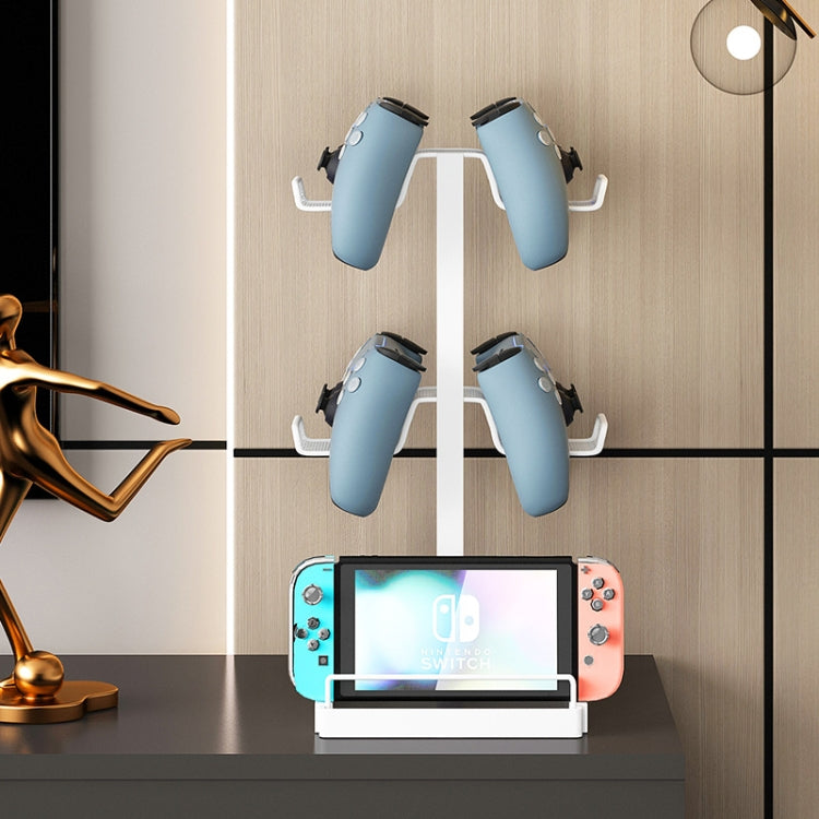 Desktop Headset Gamepad Game Console Storage Bracket(White) - Headset Stand by PMC TechLife | Online Shopping South Africa | PMC TechLife | Buy Now Pay Later Mobicred