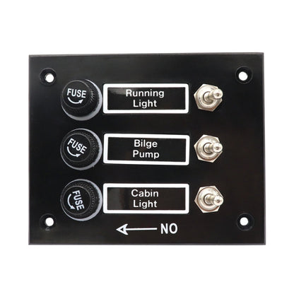 3 Groups Shake Switch AOS3045 Switch Panel Marine Retrofit Each With Independent Fuse Protection - Car Switches by PMC Jewellery | Online Shopping South Africa | PMC Jewellery | Buy Now Pay Later Mobicred