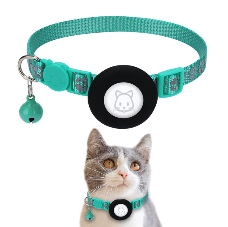 Pet Cat Reflective Collar with Bell for Airtag Tracker(Green) - Pet Series by PMC Jewellery | Online Shopping South Africa | PMC Jewellery