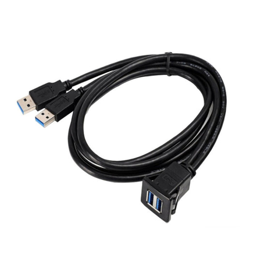 RF-56 Dual-port USB3.0 Waterproof Cable Car Dashboard Audio Extension Line, Cable Length: 1m - DIY Cables by PMC Jewellery | Online Shopping South Africa | PMC Jewellery