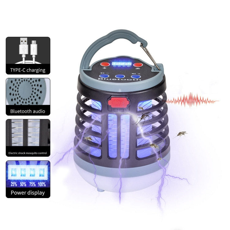 Bluetooth Audio USB Charging Lighting Mosquito Trap(W881 Brown) - Repellents by null | Online Shopping South Africa | PMC TechLife | Buy Now Pay Later Mobicred