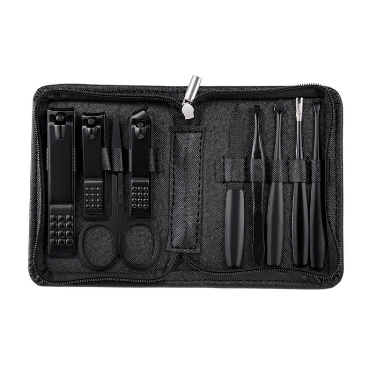 9 PCS/Set Stainless Steel Dead Skin Nail Trimming Set(Black) - Nail Clipper by PMC Jewellery | Online Shopping South Africa | PMC Jewellery | Buy Now Pay Later Mobicred