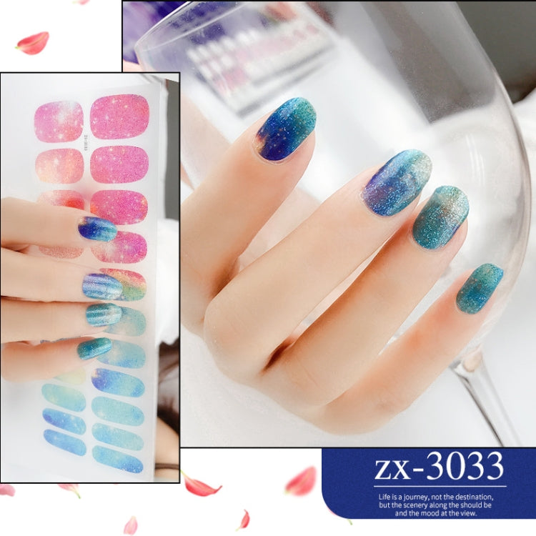 22 Fingers Shiny Onion Powder Starry Waterproof Nail Sticker(ZX-3033) - Nail Stickers by PMC Jewellery | Online Shopping South Africa | PMC Jewellery