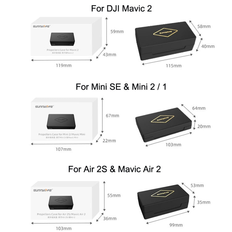 Sunnylife M2-SN9355 Blade Propeller Portable Storage Box For DJI Air 3 / Mavic 2 - Backpacks & Bags by Sunnylife | Online Shopping South Africa | PMC Jewellery | Buy Now Pay Later Mobicred