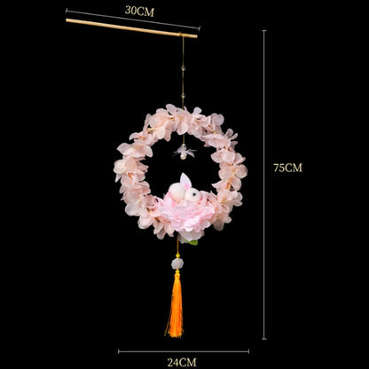 Moon Festival Hand Lantern Children Handmade DIY Materials, Color: Peach Pink Peony Branches - Holiday Lights by PMC Jewellery | Online Shopping South Africa | PMC Jewellery | Buy Now Pay Later Mobicred