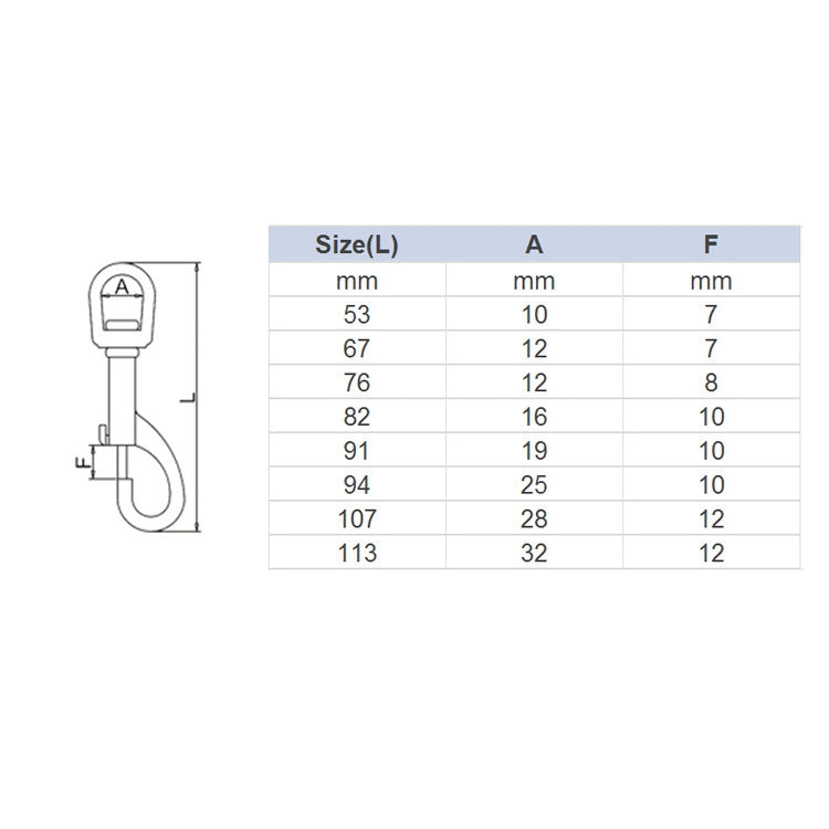 Stainless Steel Swivel Single Hook Pet Leash Hook, Specification: 120mm - Hooks by PMC TechLife | Online Shopping South Africa | PMC TechLife | Buy Now Pay Later Mobicred