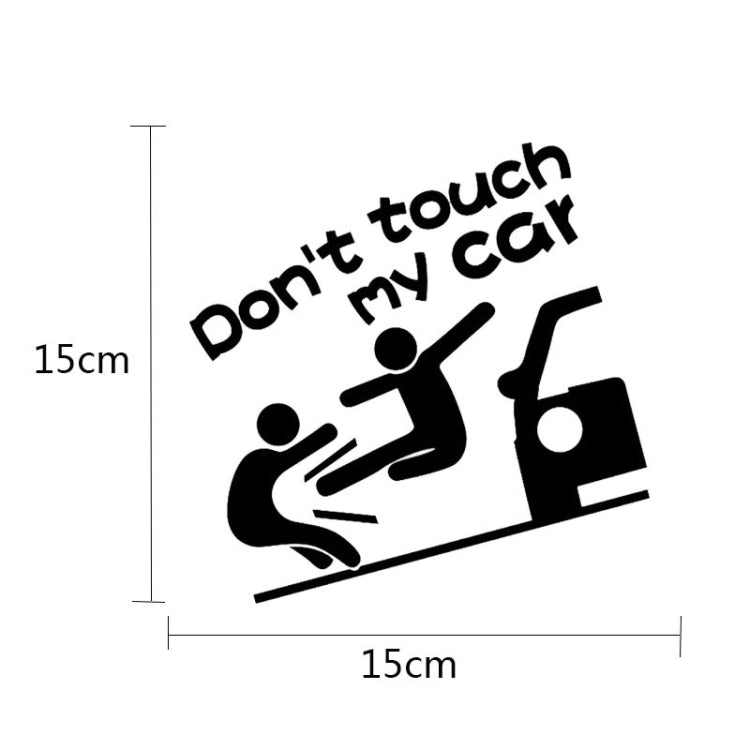 10PCS Reflective Funny Text Do Not Touch My Car Car Sticker(White) - Decorative Sticker by PMC TechLife | Online Shopping South Africa | PMC TechLife | Buy Now Pay Later Mobicred