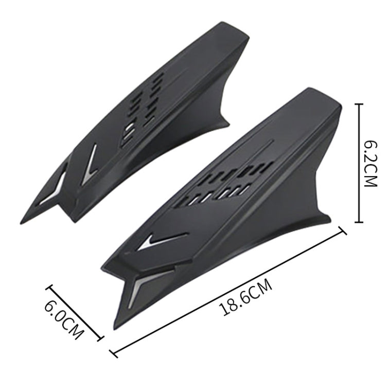 1 Pair Motorcycle Helmet  Horns Plastic Paste Decoration(Shiny Black) - Ornamental Parts by PMC TechLife | Online Shopping South Africa | PMC TechLife | Buy Now Pay Later Mobicred