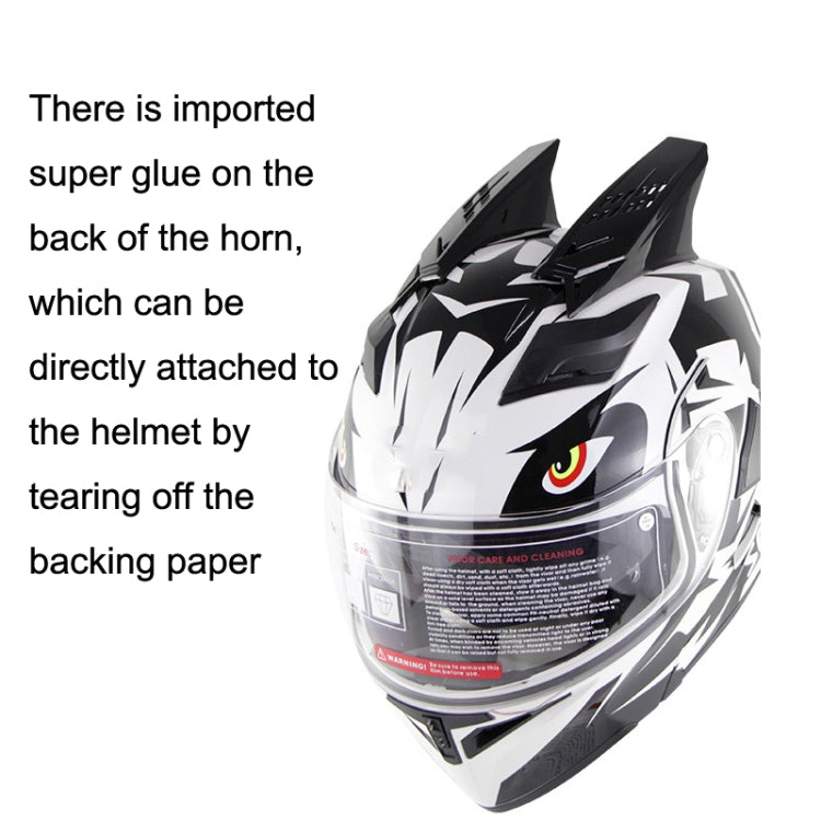 1 Pair Motorcycle Helmet  Horns Plastic Paste Decoration(Dumb Black) - Ornamental Parts by PMC TechLife | Online Shopping South Africa | PMC TechLife