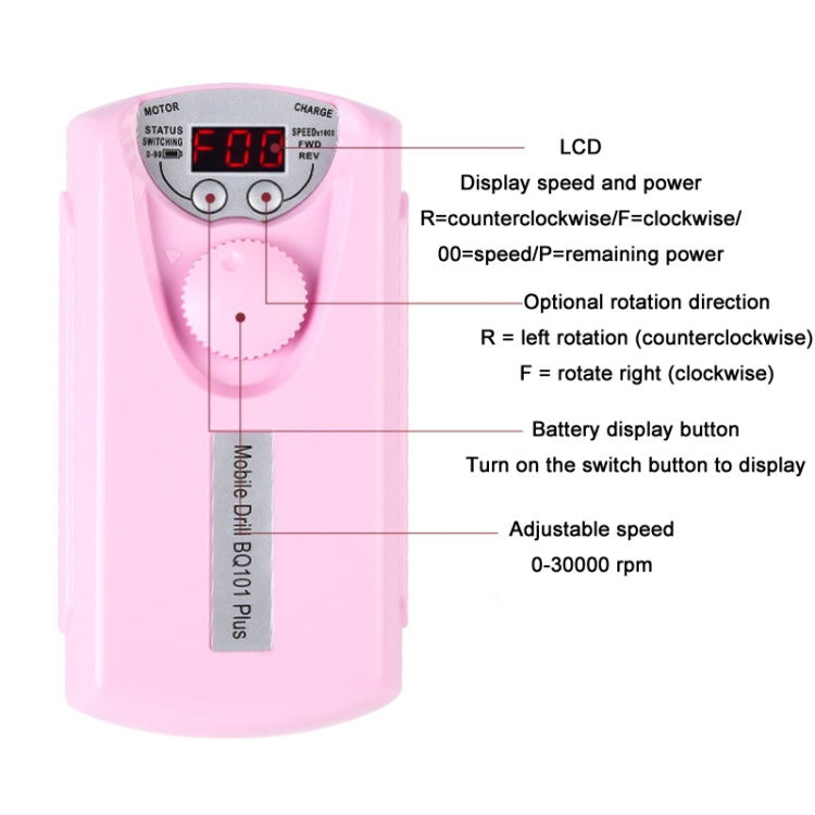 Portable Electric Pen Nail Removal Tool Mini Nail Polishing Machine(EU Plug) - Grinding Tools & Accessories by PMC TechLife | Online Shopping South Africa | PMC TechLife | Buy Now Pay Later Mobicred