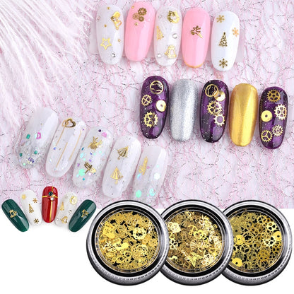 5 Boxes SP0284 Hollow Metal Decorative Patch Nail Art Accessories Nail Art Accessories(Daily 2) - Nail Stickers by PMC Jewellery | Online Shopping South Africa | PMC Jewellery | Buy Now Pay Later Mobicred