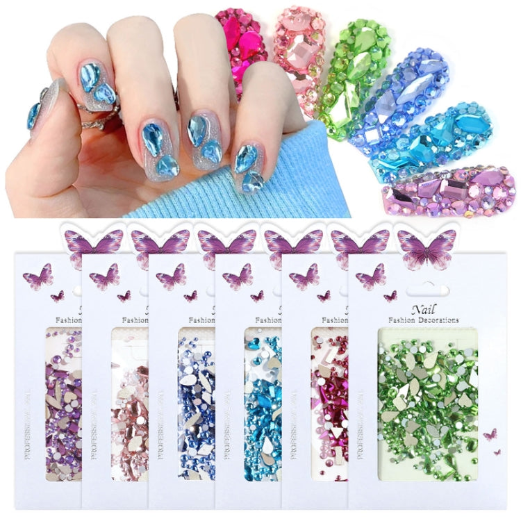 DIY Flat Bottom Shaped Glass Mixed Nail Art Rhinestones, Specification: 06 - Nail Stickers by PMC Jewellery | Online Shopping South Africa | PMC Jewellery | Buy Now Pay Later Mobicred