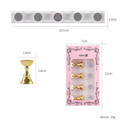 2 PCS Nail Art Chessboard Holder Nail Sheet Acrylic Base Practice Stand(Gold) - Nail Art Equipment by PMC Jewellery | Online Shopping South Africa | PMC Jewellery | Buy Now Pay Later Mobicred