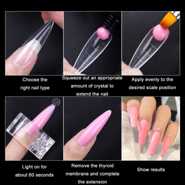 2 Boxes Nail Crystal Rapid Light Therapy Extension Nail Model, Shape: 120 PCS 01 - Nail Stickers by PMC Jewellery | Online Shopping South Africa | PMC Jewellery | Buy Now Pay Later Mobicred