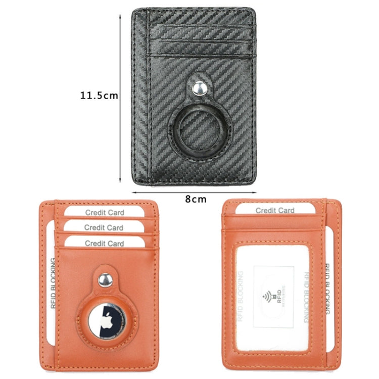 TQ-319 Anti-Theft Anti-Lost Tracker Leather Card Holder For AirTag, Style: Flat Pattern (Black) - Wallet Series by PMc TechLife | Online Shopping South Africa | PMc TechLife | Buy Now Pay Later Mobicred