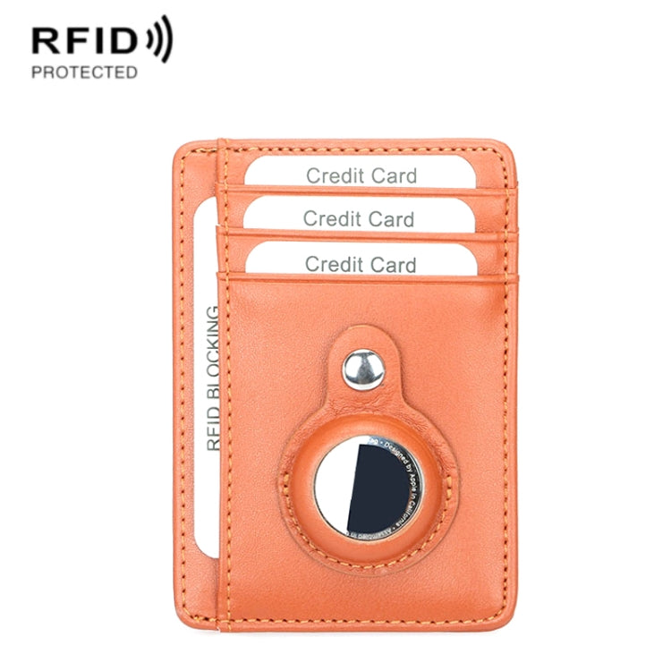 TQ-319 Anti-Theft Anti-Lost Tracker Leather Card Holder For AirTag, Style: Flat Pattern (Brown) - Wallet Series by PMc TechLife | Online Shopping South Africa | PMc TechLife | Buy Now Pay Later Mobicred