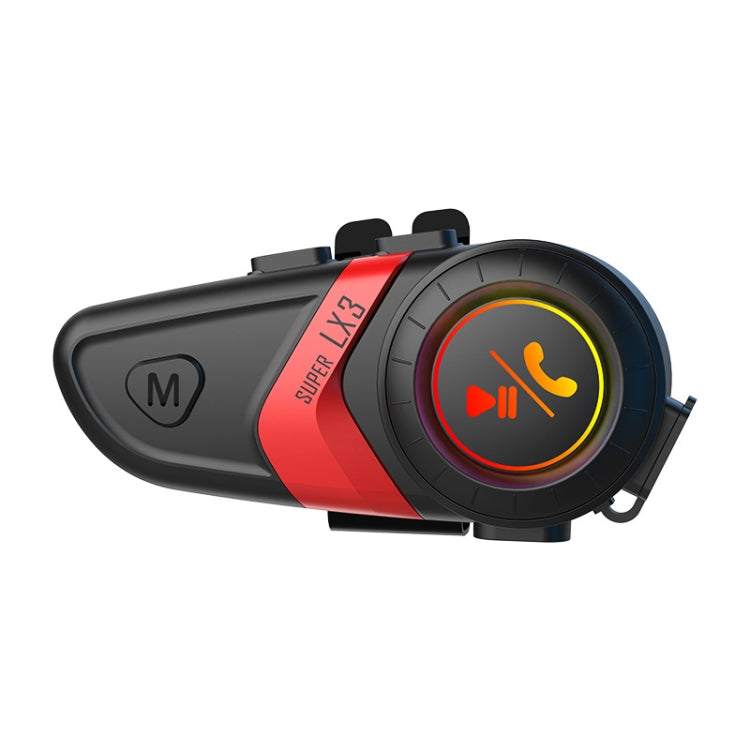 Motorcycle Helmet Call Music Navigation Bluetooth Headset, Color: Red(Hard Pipe Microphone) - Motorcycle Walkie Talkie by PMC TechLife | Online Shopping South Africa | PMC TechLife | Buy Now Pay Later Mobicred