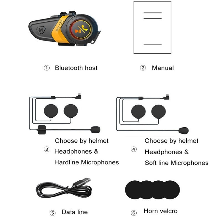 Motorcycle Helmet Call Music Navigation Bluetooth Headset, Color: Green(Hard Pipe Microphone) - Motorcycle Walkie Talkie by PMC Jewellery | Online Shopping South Africa | PMC Jewellery