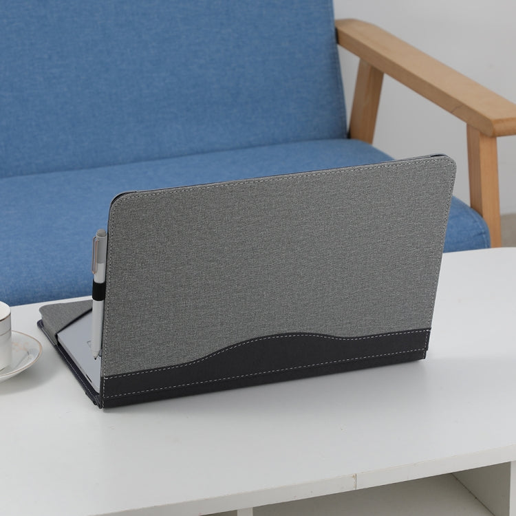 Leather All-inclusive Anti-drop Protective Case For Microsoft Surface Laptop Studio(Cotton Cloth Texture-Light Gray) - Screen & Keyboard Cover by PMC Jewellery | Online Shopping South Africa | PMC Jewellery | Buy Now Pay Later Mobicred