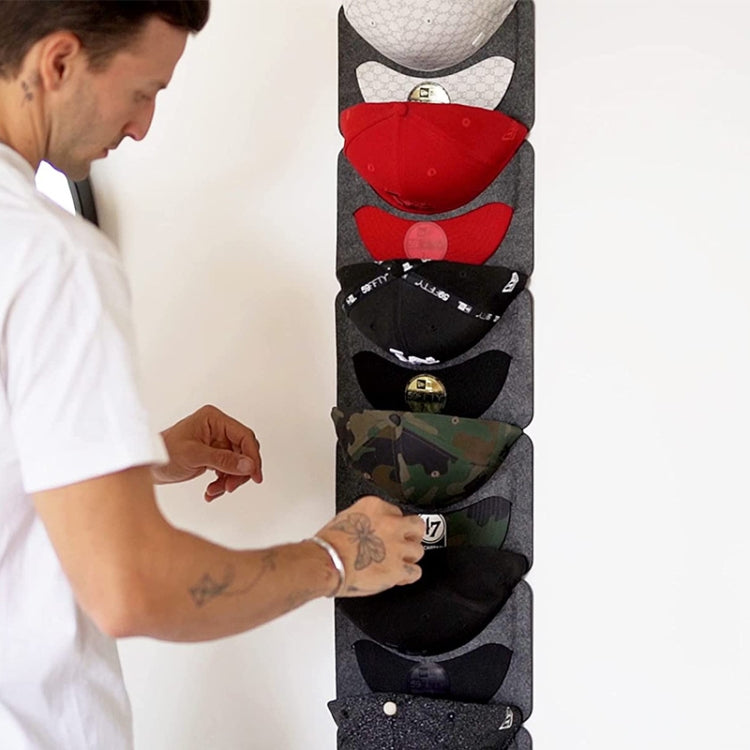 Felt Baseball Cap Display Stand Non-woven Hanging Storage Bag,Style: 7 Grids Single Row 3mm - Storage Bags by PMC Jewellery | Online Shopping South Africa | PMC Jewellery
