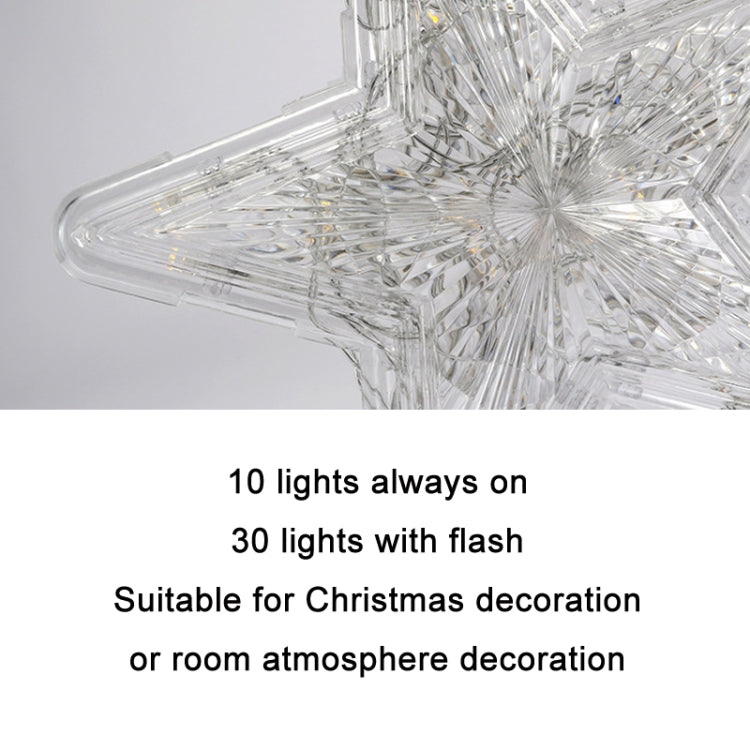 Christmas Tree Top Light LED Glowing Star Lights, Size: Large EU Plug(White) - Decoration Lamps by PMC TechLife | Online Shopping South Africa | PMC TechLife