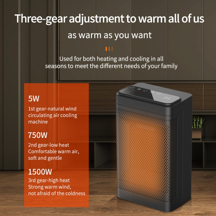 Office Household Mute Desktop Shaking Head Electric Heaters, Spec: Screen (EU Plug) - Electric Heaters by PMC TechLife | Online Shopping South Africa | PMC TechLife | Buy Now Pay Later Mobicred