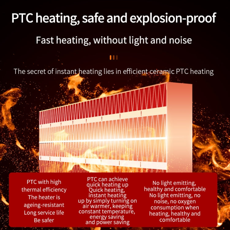 Office Household Mute Desktop Shaking Head Electric Heaters, Spec: Screen (EU Plug) - Electric Heaters by PMC TechLife | Online Shopping South Africa | PMC TechLife | Buy Now Pay Later Mobicred