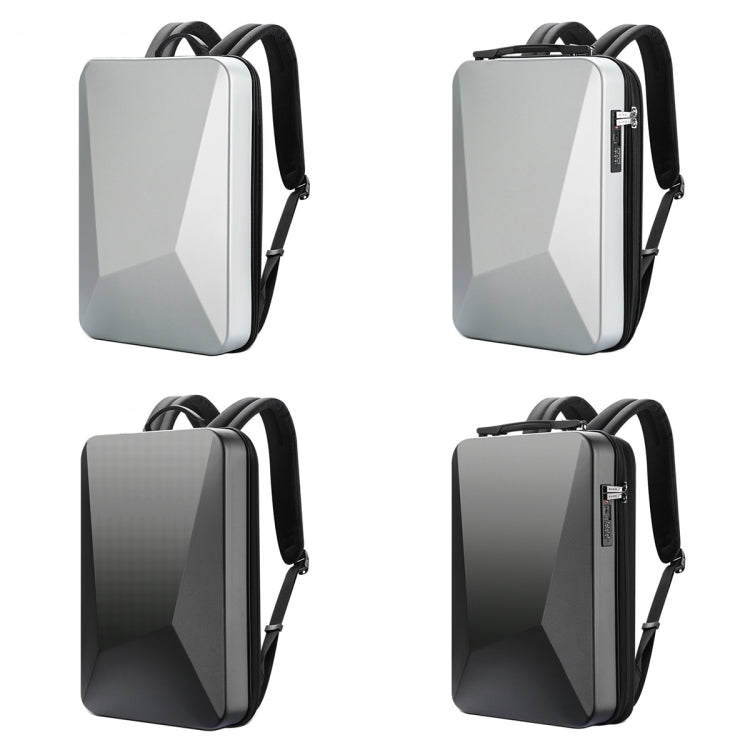 Bopai 61-93318A Hard Shell Waterproof Expandable Backpack with USB Charging Hole, Spec: Password (Black) - Backpack by Bopai | Online Shopping South Africa | PMC Jewellery | Buy Now Pay Later Mobicred