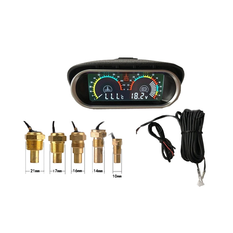Agricultural Vehicle Car Modification Instrument, Style: Water Temperature (10mm) With Voltage - Clocks & Car Meters by PMC TechLife | Online Shopping South Africa | PMC TechLife | Buy Now Pay Later Mobicred