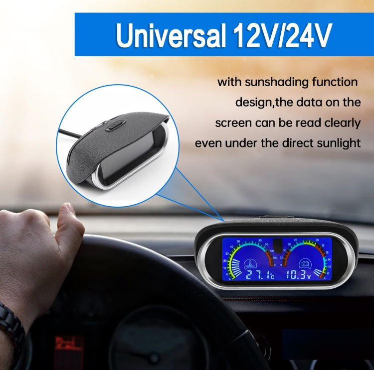 Agricultural Vehicle Car Modification Instrument, Style: Water Temperature (10mm) With Voltage - Clocks & Car Meters by PMC TechLife | Online Shopping South Africa | PMC TechLife | Buy Now Pay Later Mobicred