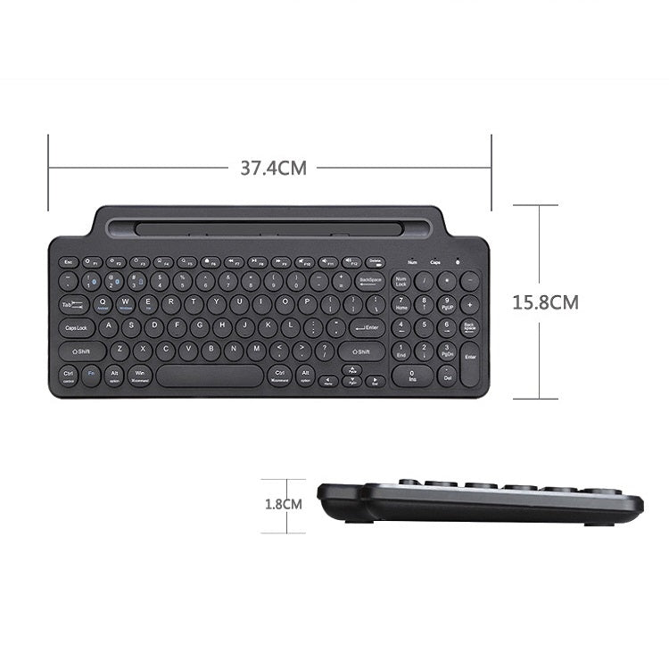 2.4G Bluetooth Wireless Keyboard With Card Slot Bracket No Touchpad - Wireless Keyboard by PMC Jewellery | Online Shopping South Africa | PMC Jewellery | Buy Now Pay Later Mobicred