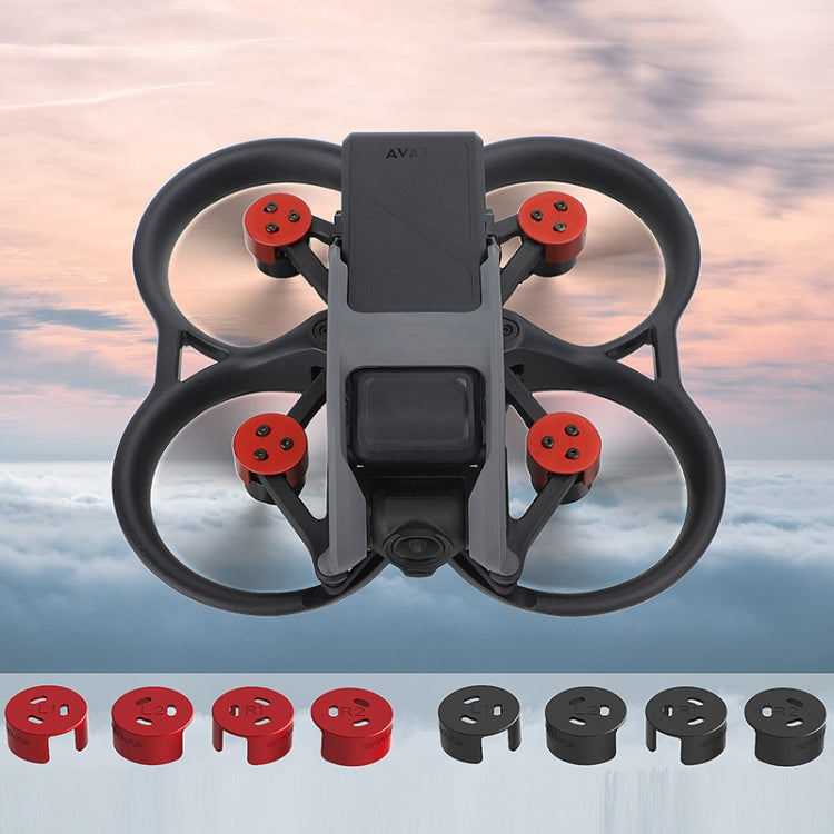 4 PCS / Set Sunnylife AT-MD475 Dust-proof Waterproof Aluminum Alloy Motor Cover For DJI Avata(Red) -  by PMC Jewellery | Online Shopping South Africa | PMC Jewellery