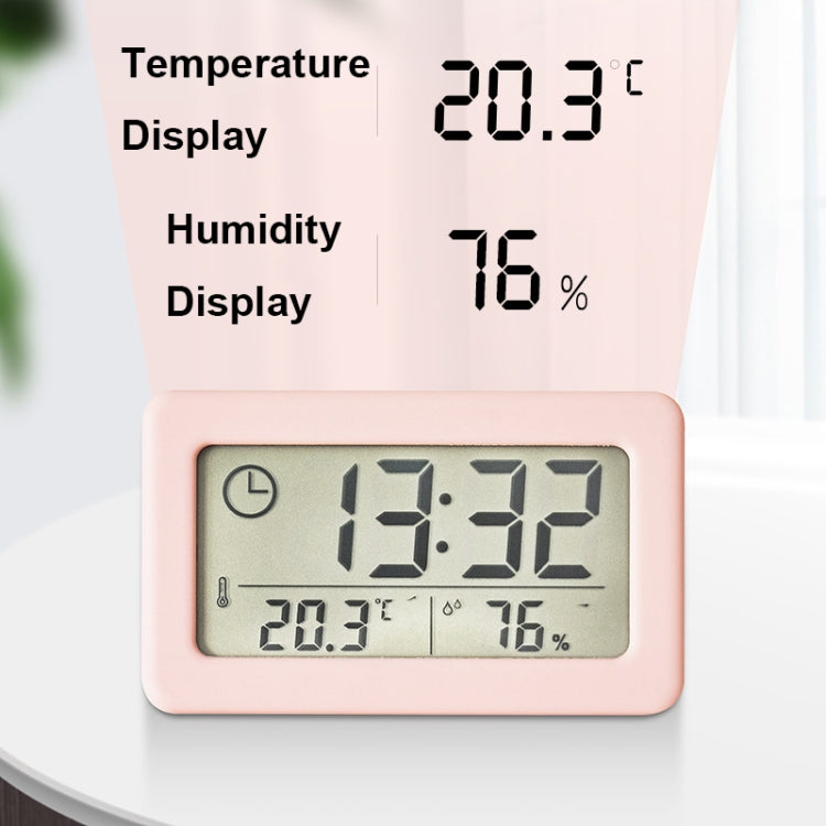 YD005 Mini Light and Thin LCD Screen Temperature/Humidity Meter Electronic Clock(Red) - Alarm Clocks by PMc TechLife | Online Shopping South Africa | PMc TechLife | Buy Now Pay Later Mobicred