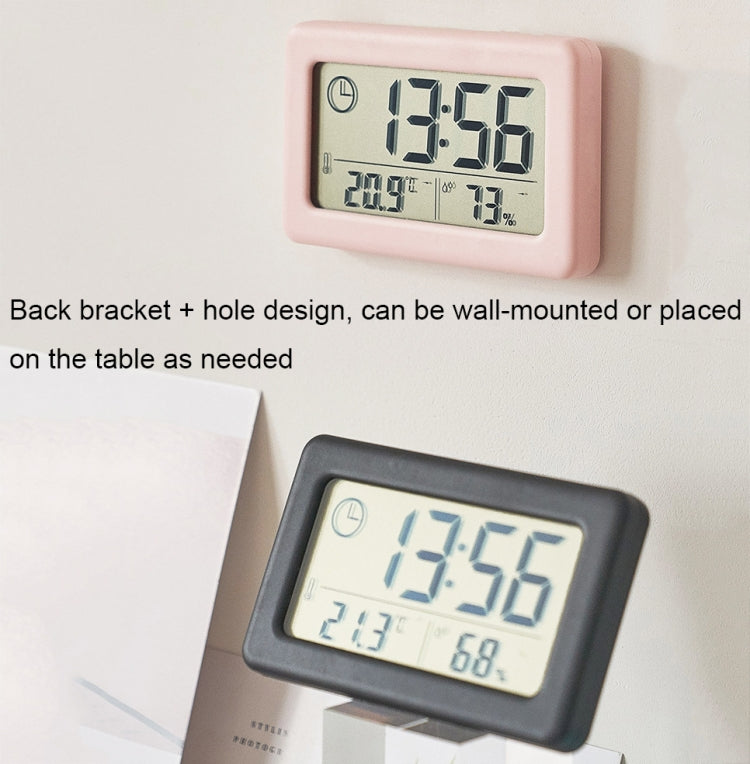 YD005 Mini Light and Thin LCD Screen Temperature/Humidity Meter Electronic Clock(Green) - Alarm Clocks by PMc TechLife | Online Shopping South Africa | PMc TechLife | Buy Now Pay Later Mobicred