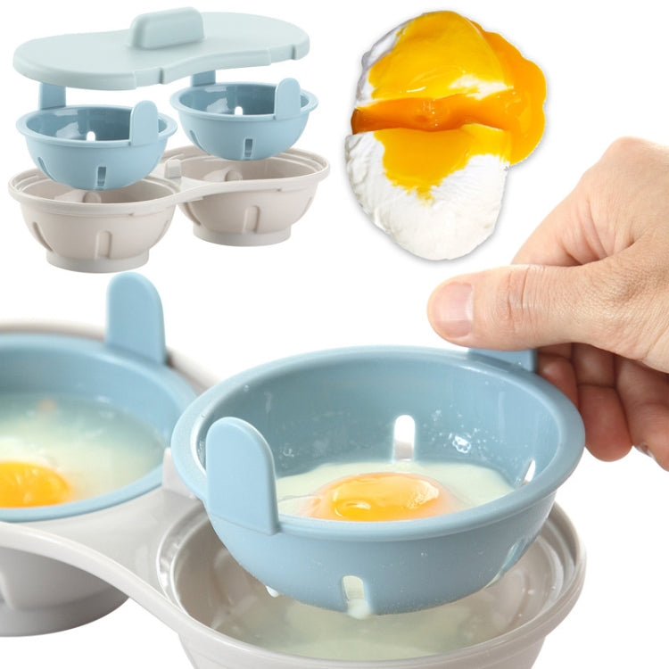 Two-compartment Steamed Egg Box Microwave Steamed Egg Plate  Egg Mold(Orange) - Gadgets by PMC TechLife | Online Shopping South Africa | PMC TechLife | Buy Now Pay Later Mobicred
