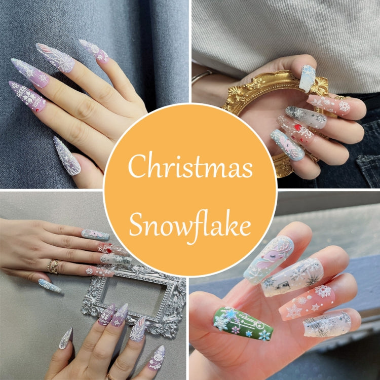 3 PCS 5D Embossed Nail Stickers Christmas Snowflake Elk Nail Stickers(5D-K125) - Nail Stickers by PMC Jewellery | Online Shopping South Africa | PMC Jewellery | Buy Now Pay Later Mobicred