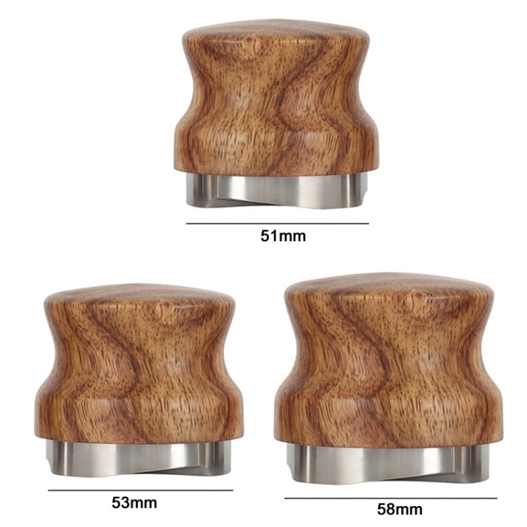 51 mm Pear Wood Stainless Steel Coffee Compressor - free shipping - PMC TechLife - Order now!
