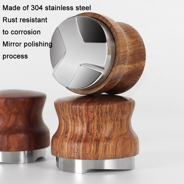 51 mm Pear Wood Stainless Steel Coffee Compressor - free shipping - PMC TechLife - Order now!
