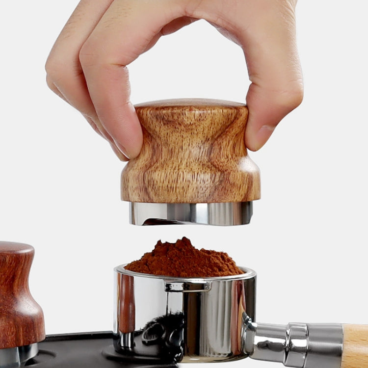 51 mm Pear Wood Stainless Steel Coffee Compressor - free shipping - PMC TechLife - Order now!
