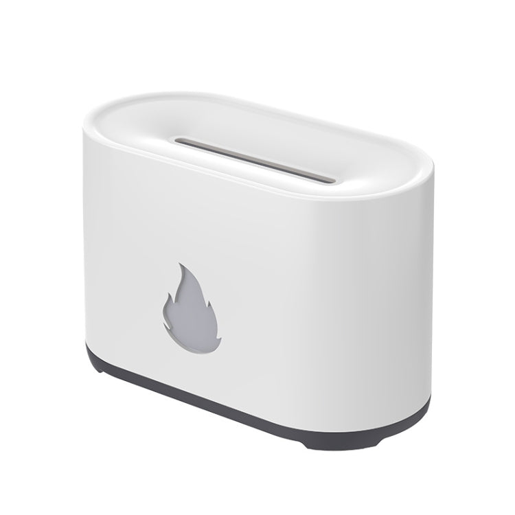 200ML Simulation Flame Aromatherapy Diffuser Humidifier Ultrasonic Air Purifier(White) - free shipping - PMC TechLife - Order now!