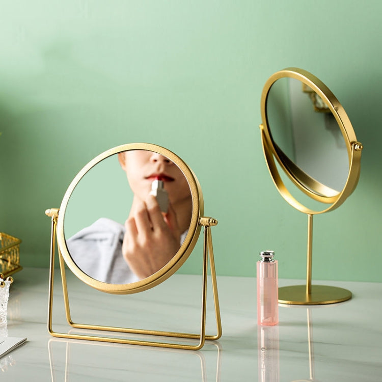 Desktop Makeup Mirror Simple Portable Mirror Rotating Dressing Mirror,Style: Gold High Model - free shipping - PMC TechLife - Order now!