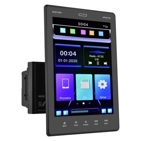 9520C Double Spindle 9.5 inch Vertical Screen Car MP5 Player, Style: Standard - Car MP3 & MP4 & MP5 by PMC Jewellery | Online Shopping South Africa | PMC Jewellery | Buy Now Pay Later Mobicred