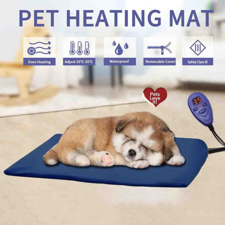50x50cm Red 12V Low Voltage Multifunctional Warm Pet Heating Pad Pet Electric Blanket(EU Plug) - Pads by PMC TechLife | Online Shopping South Africa | PMC TechLife | Buy Now Pay Later Mobicred