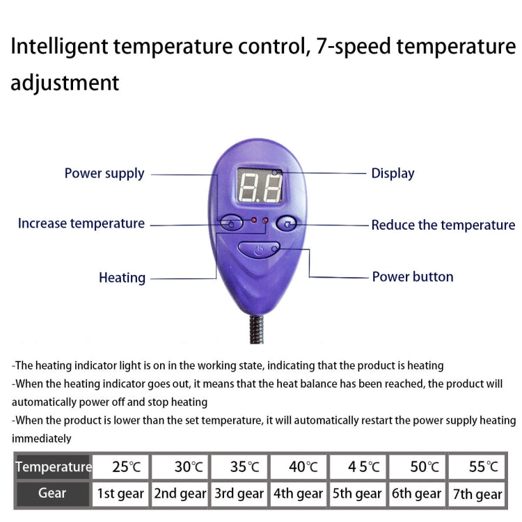 50x50cm Red 12V Low Voltage Multifunctional Warm Pet Heating Pad Pet Electric Blanket(EU Plug) - Pads by PMC TechLife | Online Shopping South Africa | PMC TechLife | Buy Now Pay Later Mobicred