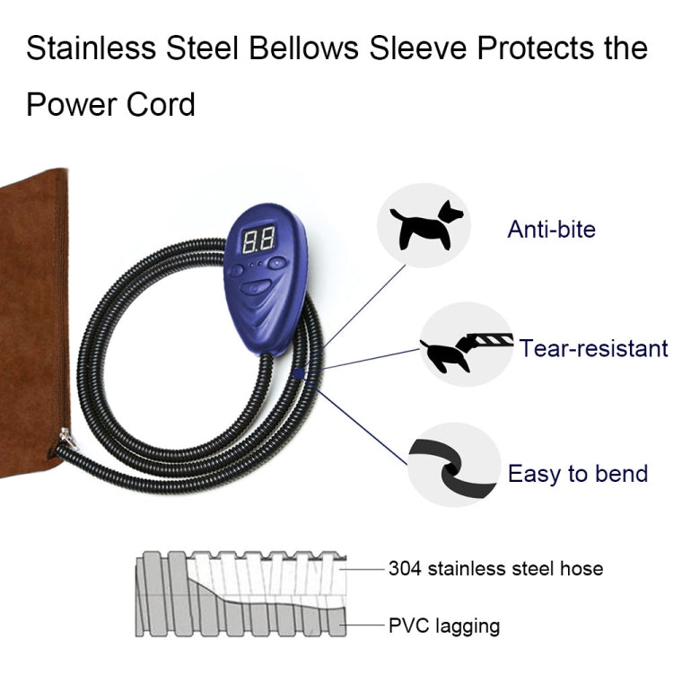 65x40cm Blue 12V Low Voltage Multifunctional Warm Pet Heating Pad Pet Electric Blanket(US Plug) - Pads by PMC TechLife | Online Shopping South Africa | PMC TechLife | Buy Now Pay Later Mobicred