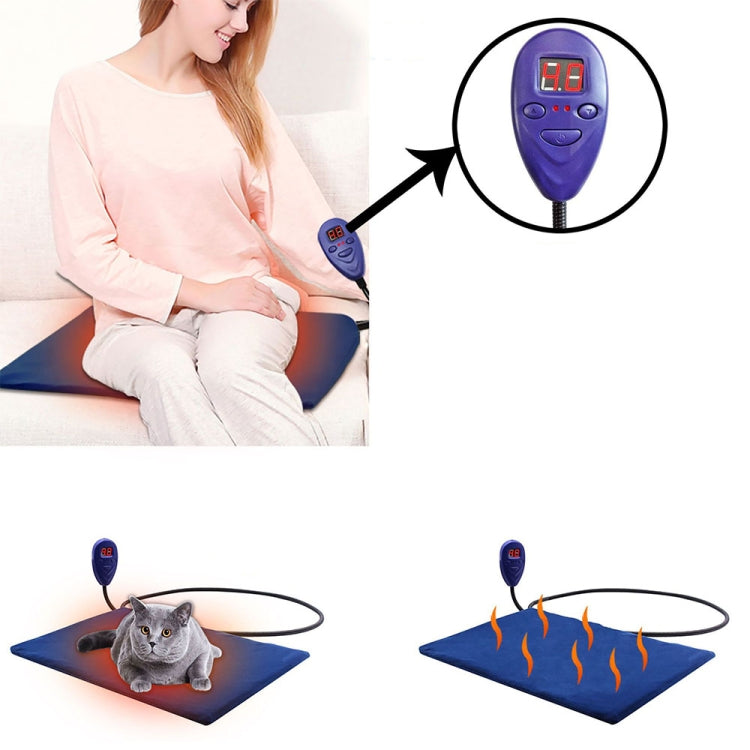 65x40cm Blue 12V Low Voltage Multifunctional Warm Pet Heating Pad Pet Electric Blanket(US Plug) - Pads by PMC TechLife | Online Shopping South Africa | PMC TechLife | Buy Now Pay Later Mobicred