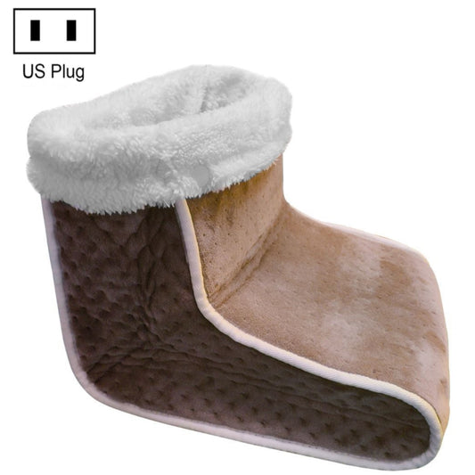 Plug-in High-top Electric Foot Warmer Heated Foot Warmer Boots US Plug 120V(Brown) - Electric Heaters by PMC Jewellery | Online Shopping South Africa | PMC Jewellery | Buy Now Pay Later Mobicred