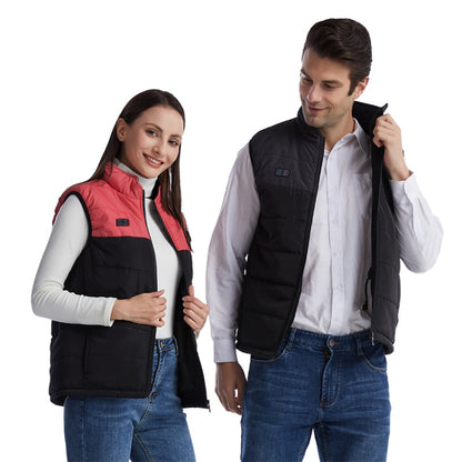 Heated Vest Electric Heating 3 Constant Temperature Warm Cotton Jacket, Size: XL(Red-4 Zones Heating) - Down Jacket by PMC Jewellery | Online Shopping South Africa | PMC Jewellery