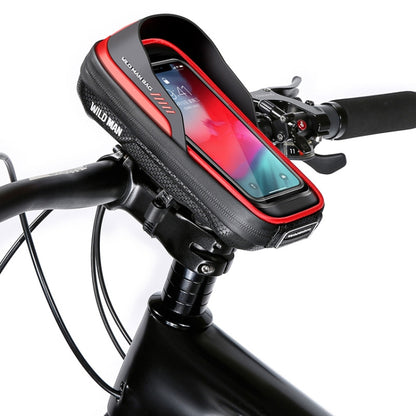 WILD MAN ES16 0.5L EVA Hard Shell Waterproof Touch Screen Bicycle Handlebar Bag(Red) - Bicycle Bags by WILD MAN | Online Shopping South Africa | PMC Jewellery